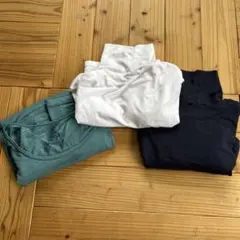 お買い得　UNIQLO ヒートテック3着まとめ売り　タートルネック　長袖　薄手