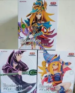 遊戯王 EqualArts フィギュア 3体セット　ブラックマジシャン　ガール