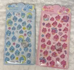 2枚セット　しずくちゃん　ステッカー　3Dシール　ボンボンドロップシール風