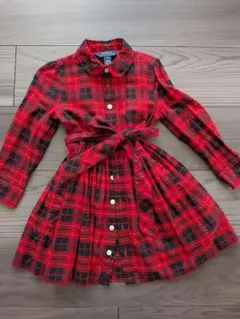 Polo Ralph Lauren ワンピース 2T レッド・ブラックチェック