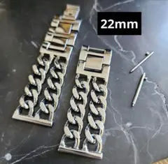 22mm シルバーチェーンバンド