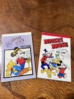 Disney ミッキーマウス ポストカードセット 12枚 10種類　レトロ柄
