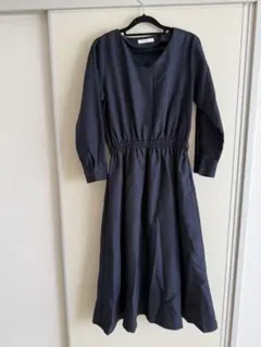 chocol raffine ネイビー長袖ワンピース
