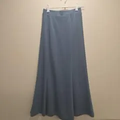 ライトブルー ロングスカート M　マーメイド