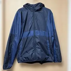 adidas ナイロンジャケット　ネイビー　Mサイズ