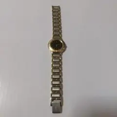 YSL ゴールド ブラック アナログ腕時計