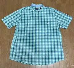 CHAPS チェック柄 半袖ポロシャツ