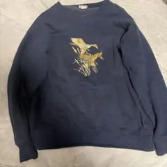 Tultex ネイビー トレーナー 水鳥刺繍