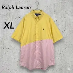 Ralph Lauren ラルフローレン ギンガムチェック柄 切替リメイクシャツ