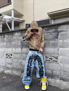 kmrii激レアケムリハイブリーチレザー紐デニムパンツ - メルカリ