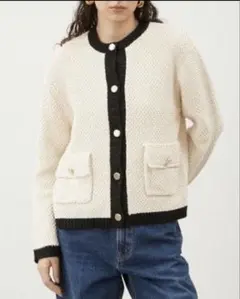 新品未使用タグ付きミラオーウェンアイボリー ニットカーディガン