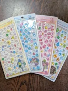 【正規品】ボンボンドロップシール　しずくちゃんミニ　コンプリート　4枚セット