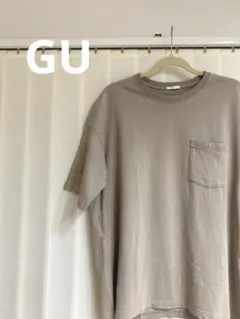 GUジーユーメンズ スーパービッグTシャツ　ベージュ　L