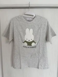 美品 ミッフィー 半袖Tシャツ サガラ刺繍 グレー Lのサムネイル