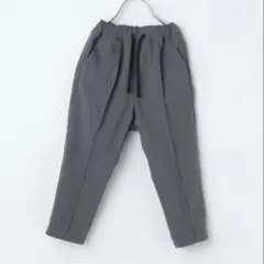 【GLOBAL WORK】センタープレス クロップド パンツ グレー　100