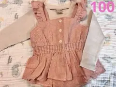☆新品 petit main 長袖T&ビスチェ2点セット☆100