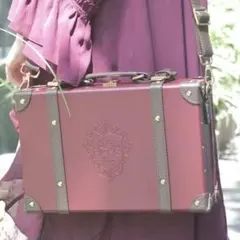 クラシカル配色ミニトランクバッグ ワインのサムネイル