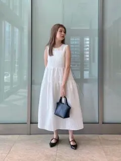 新品】Mila Owenウォッシャブル アメスリティアードロングワンピース S