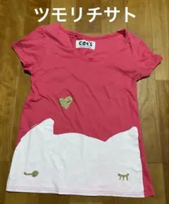 ツモリチサト　Tシャツ　半袖　ネコ　ピンクのサムネイル