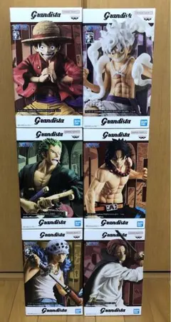 プライズ景品　ワンピース　Grandista フィギュア6体まとめて＋おまけつき