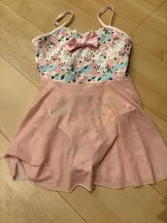 女の子 花柄 ワンピース水着 チュールスカート