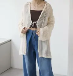 kastane カットレースカーディガン