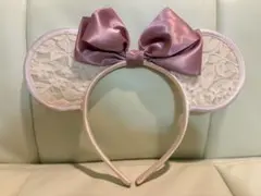 ミニー　レース　カチューシャ（ピンク）