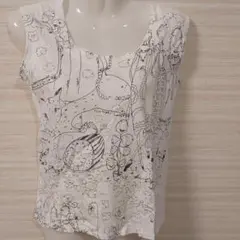TSUMORI CHISATO ツモリチサト☆ノースリーブ トップス イラスト柄のサムネイル
