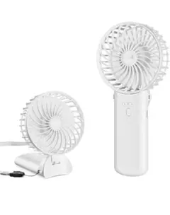 【新品未使用品】ホワイト ハンディファン スタンド付き