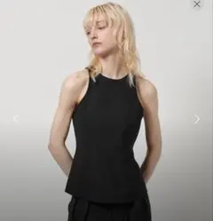 ＜H＞TW バックジップベスト　ブラック