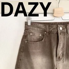 DAZY デニムスカート　ミニスカート　ブラウン　Lサイズ　タイト　Y2K