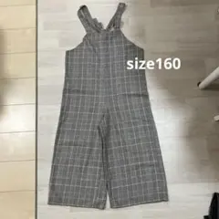 グレー系チェックオーバーオール
