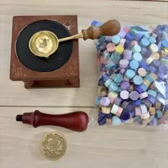 シーリングワックス 200g 17色ミックス ワックス炉　などセット