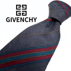 GIVENCHY ジバンシー ネクタイ シルク100％ ストライプ スーツ