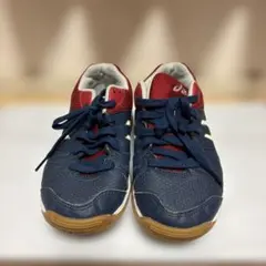 ASICS シューズ ネイビー レッド