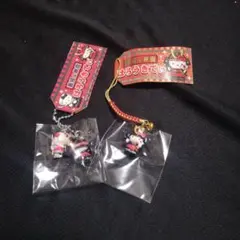平成当時物 ハローキティ 義経 弁慶 マスコット キーホルダー レア物