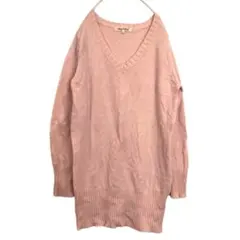 2312-197【キラキラ】ラメ　ニット　オーバーサイズ　ロング丈　デート