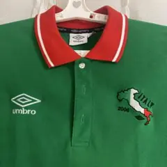 美品 umbro イタリア 2006 ポロシャツ グリーン L