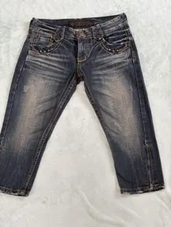 RED PEPPER クロップドパンツ ダークブルー