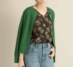 URBAN RESEARCH Sonny Label グリーン長袖カーディガン