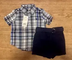 【新品・未使用】Ralph Lauren セットアップ 12M／80㎝