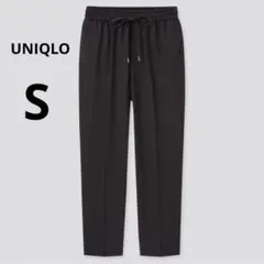 美品 UNIQLO S ブラック イージーパンツ カジュアルパンツ テーパードのサムネイル