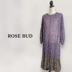 ローズパッド/小花柄 フラワープリント シフォン ワンピース/ グラデーション