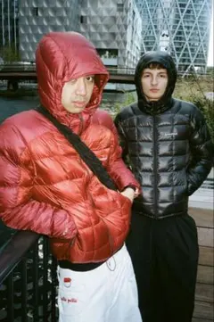 【美品】montbell スペリオダウンパーカー レッド テック y2k ダウン