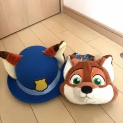 上海ディズニー限定ズートピア　ニック　帽子　キャップ　ショルダーポーチ　セット