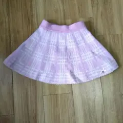 メゾピアノ　チェックニットスカート　110cm