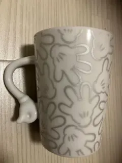 東京ディズニーディゾート限定/ミッキーマウスハンド手マグカップ白/Disney