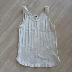 UNIQLO リブ編み タンクトップ ホワイト