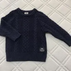 F.O.KIDS ネイビー ケーブルニットセーター 100cm
