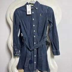 ラルフローレンデニム 長袖ワンピース 7号130cm